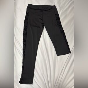 Black Leggings with Side Ruching